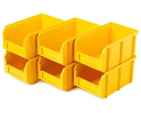 Пластиковый ящик V-2-К6-желтый