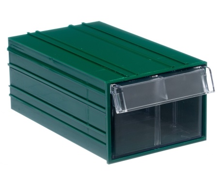 Короб с выдвижным ящиком С-2 232х140х100, зеленый