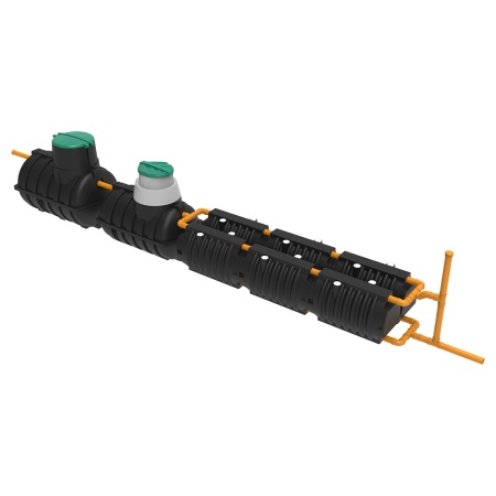 Автономная канализация - Комплект АК "Росток" Макси чёрный, 1800 литров в сутки