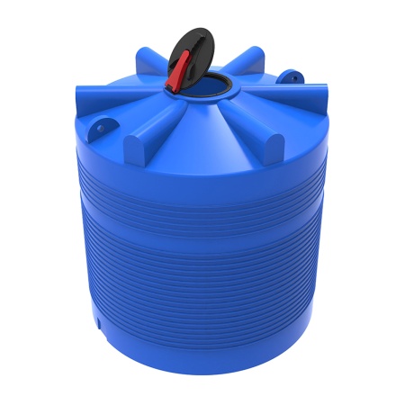 Емкость пластиковая для воды ЭВЛ 5000 л с откидной крышкой синяя