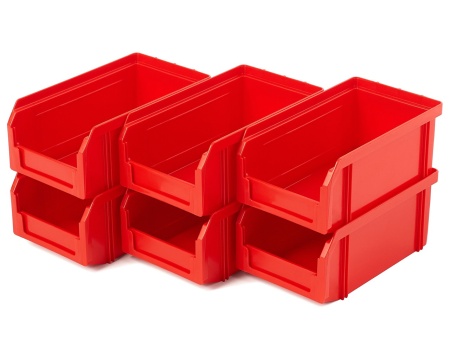 Пластиковый ящик V-1-К6-красный