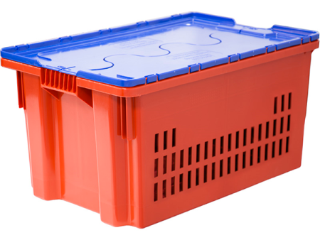 Ящик Safe PRO 300 (перф. стенки) 600х400х315 мм, красный с синей крышкой